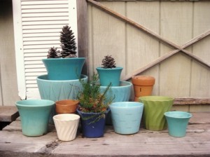 Vintage flower pots are an obsession
