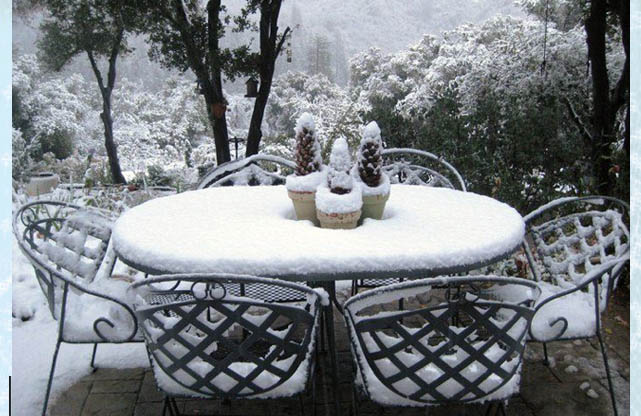 ChairsInSnow
