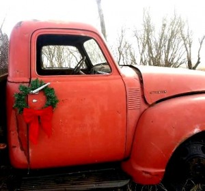 Farm truck at Christmas