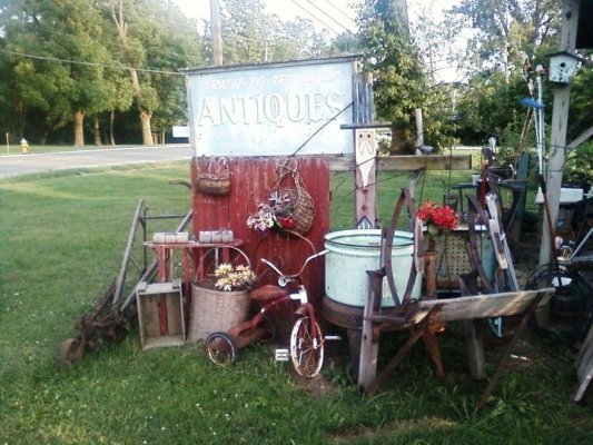 Old antique bikes and junk