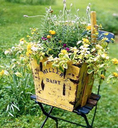 Debbie McMurry's sunny yellow crate