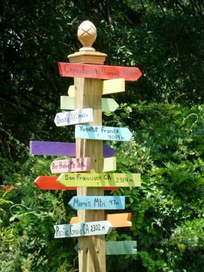 Lynn Paterson's fun directional sign!