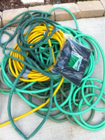 Useless old hoses can easily be found, ask neighbors and friends, too.