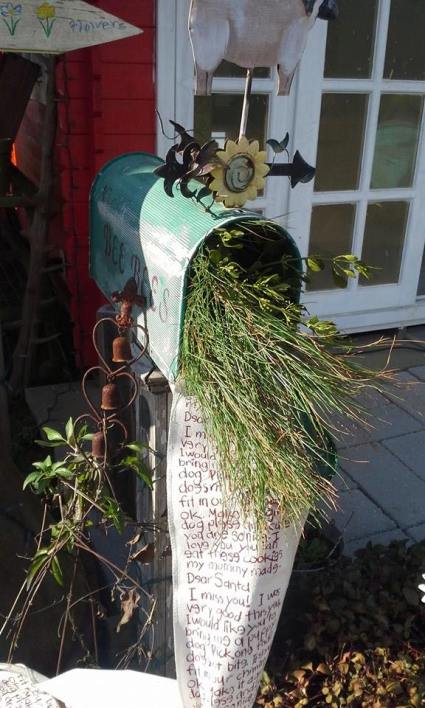 A mailbox outside Billie Hayman‎'s shed